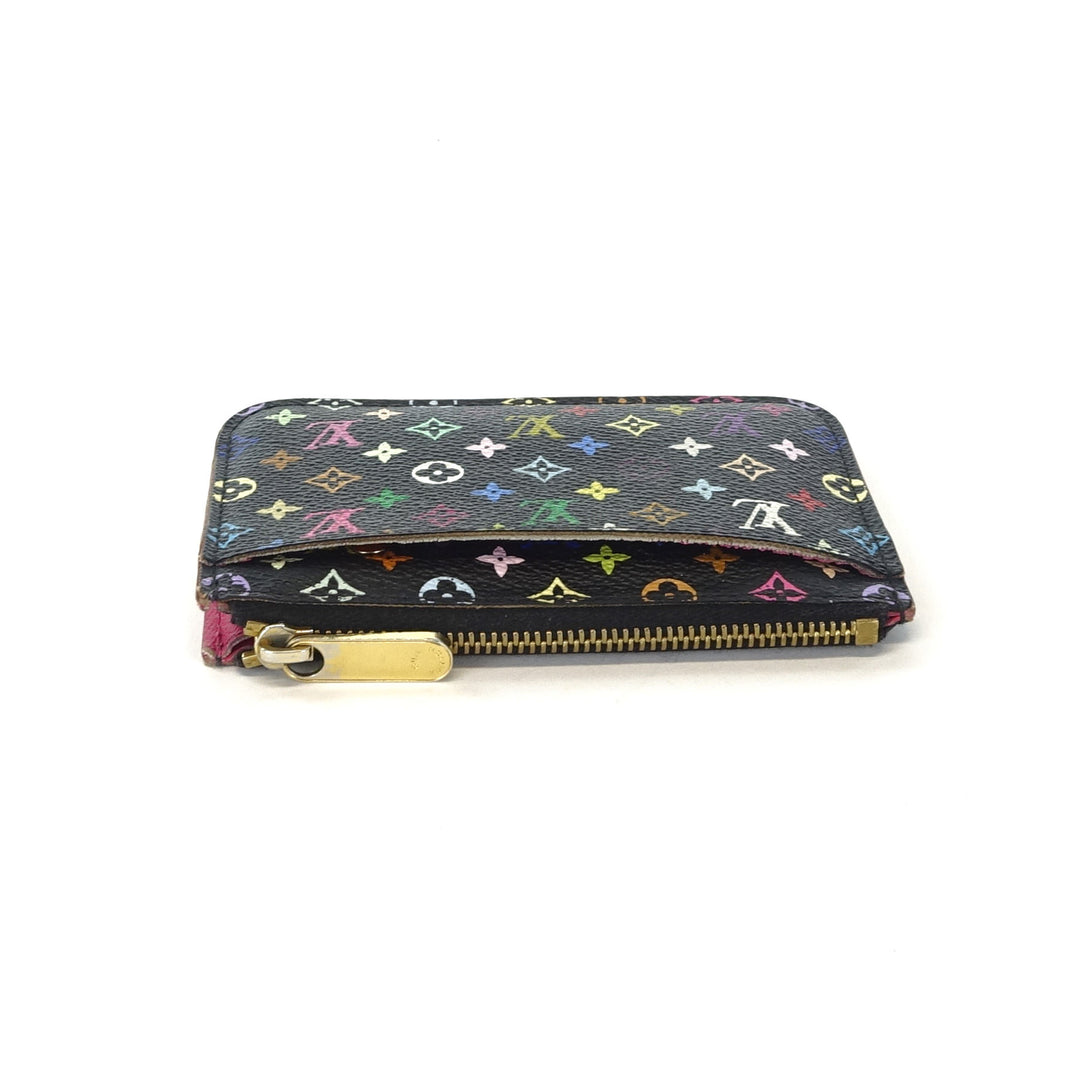 multicolour coin purse with key ring
