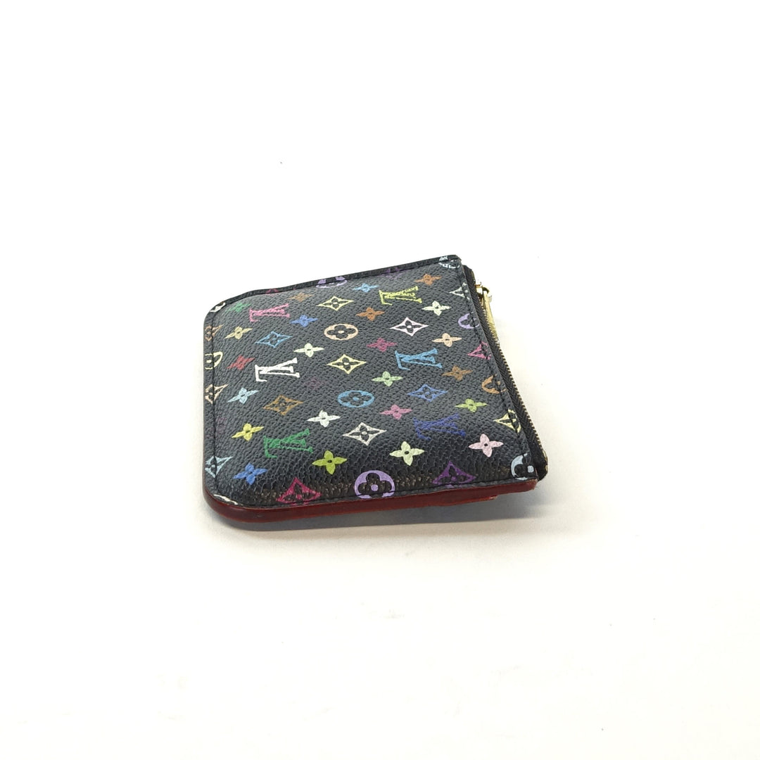 multicolour coin purse with key ring