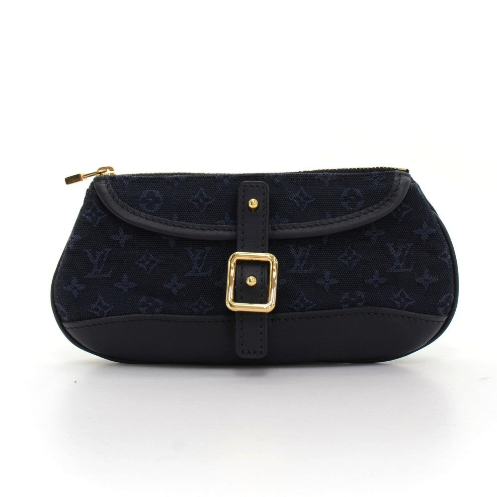 anne sophie mini lin canvas clutch bag