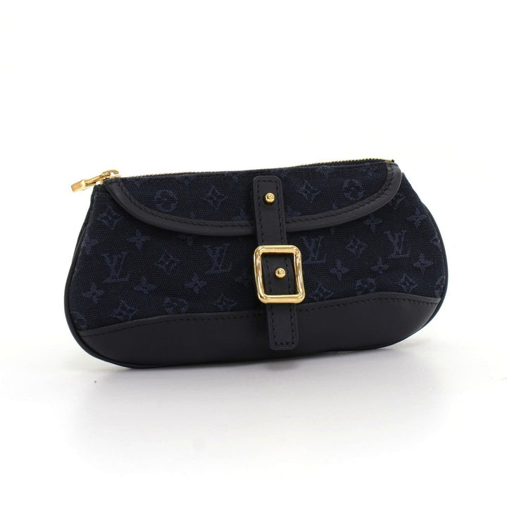 anne sophie mini lin canvas clutch bag