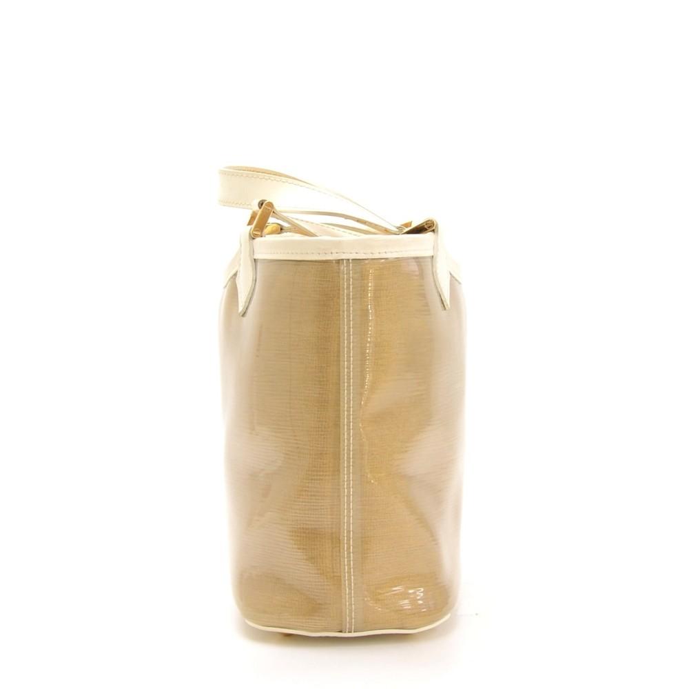 lagoon vinyl and terry cloth beach bag