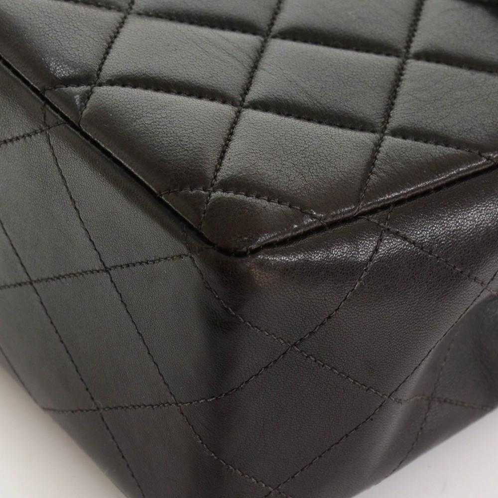 12" jumbo quilted lambskin leather shoulder bag