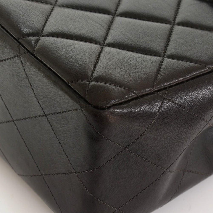 12" jumbo quilted lambskin leather shoulder bag