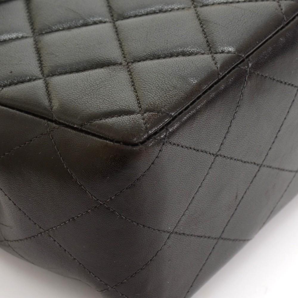 12" jumbo quilted lambskin leather shoulder bag