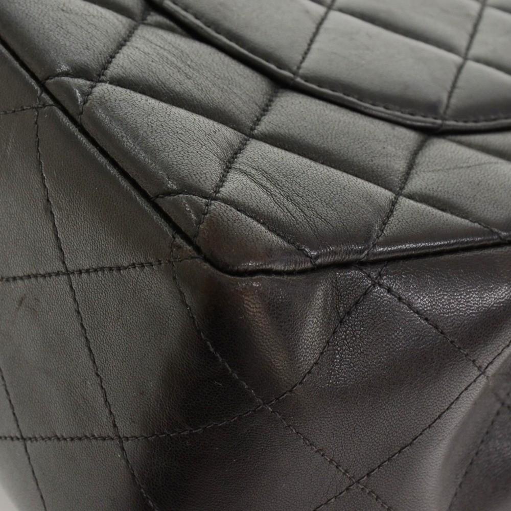 12" jumbo quilted lambskin leather shoulder bag