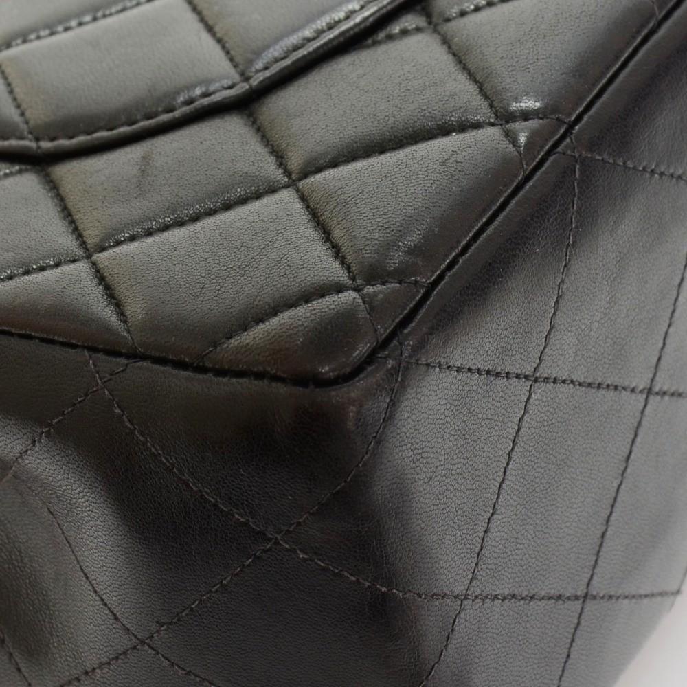 12" jumbo quilted lambskin leather shoulder bag
