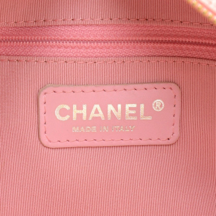 quilted caviar leather boston bag