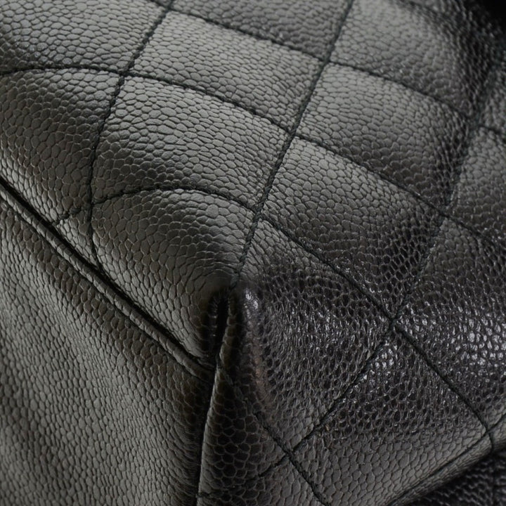 kelly quilted caviar leather handbag