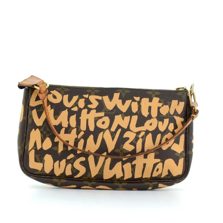 monogram canvas pochette accessoires evening bag - 2001 limited graffiti edition