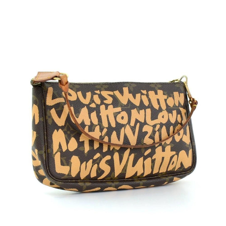 monogram canvas pochette accessoires evening bag - 2001 limited graffiti edition