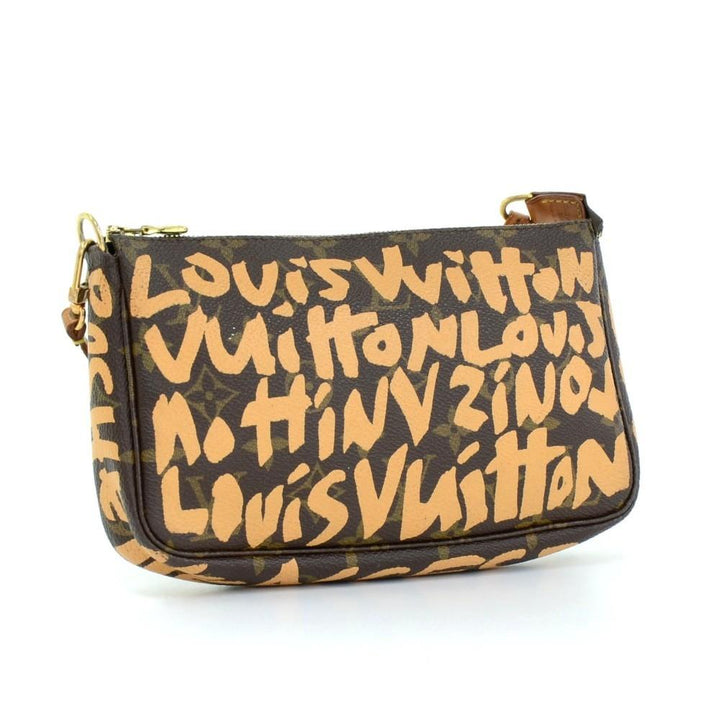 monogram canvas pochette accessoires evening bag - 2001 limited graffiti edition