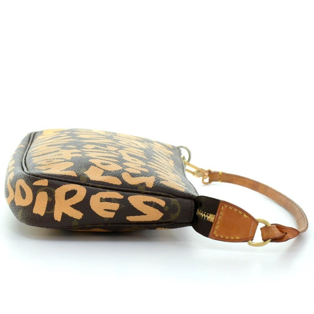 monogram canvas pochette accessoires evening bag - 2001 limited graffiti edition