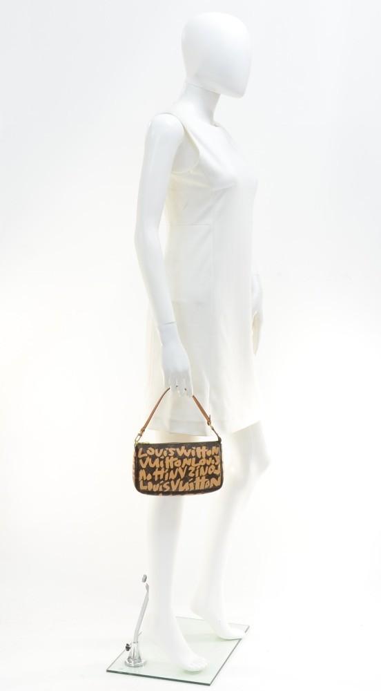 monogram canvas pochette accessoires evening bag - 2001 limited graffiti edition