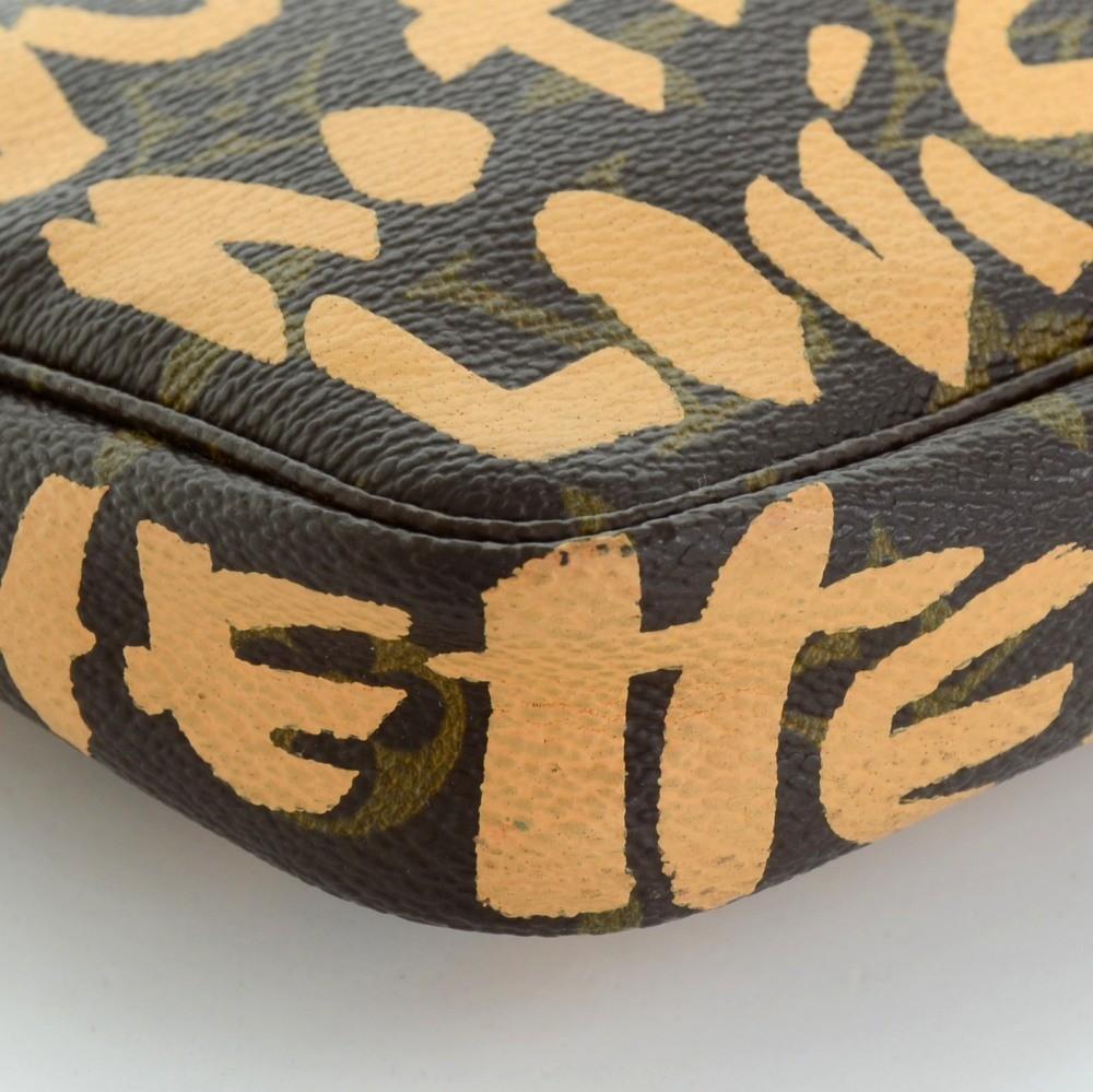monogram canvas pochette accessoires evening bag - 2001 limited graffiti edition