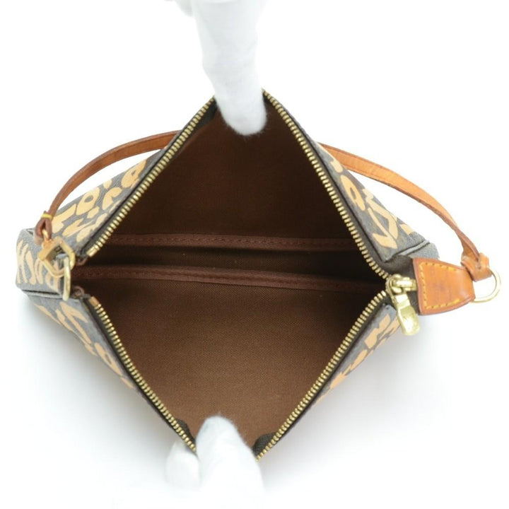 monogram canvas pochette accessoires evening bag - 2001 limited graffiti edition
