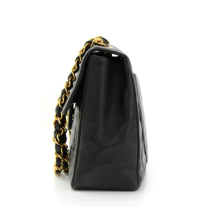 13" maxi quilted lambskin leather shoulder bag