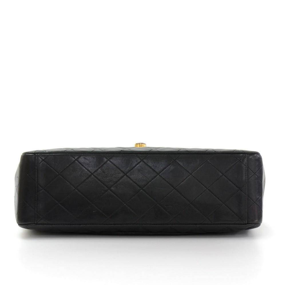 13" maxi quilted lambskin leather shoulder bag