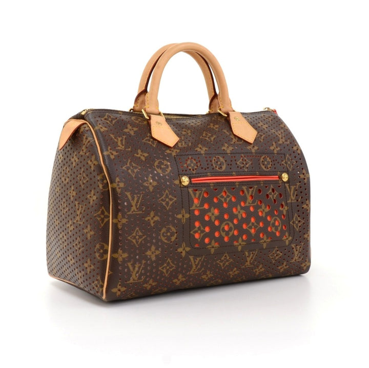 perforated speedy 30 monogram canvas handbag - 2006 limited edition bag