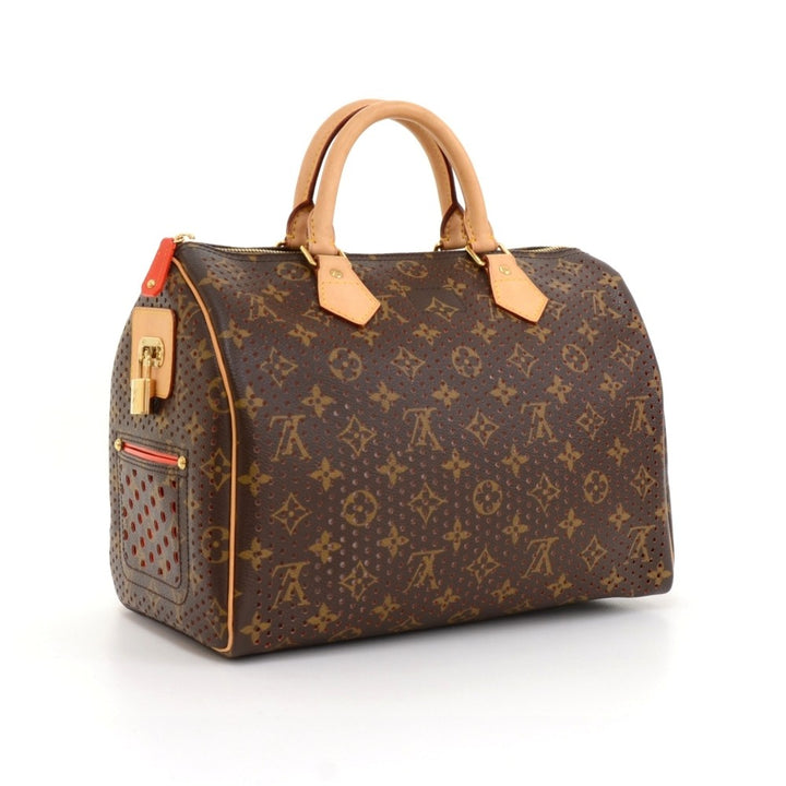 perforated speedy 30 monogram canvas handbag - 2006 limited edition bag