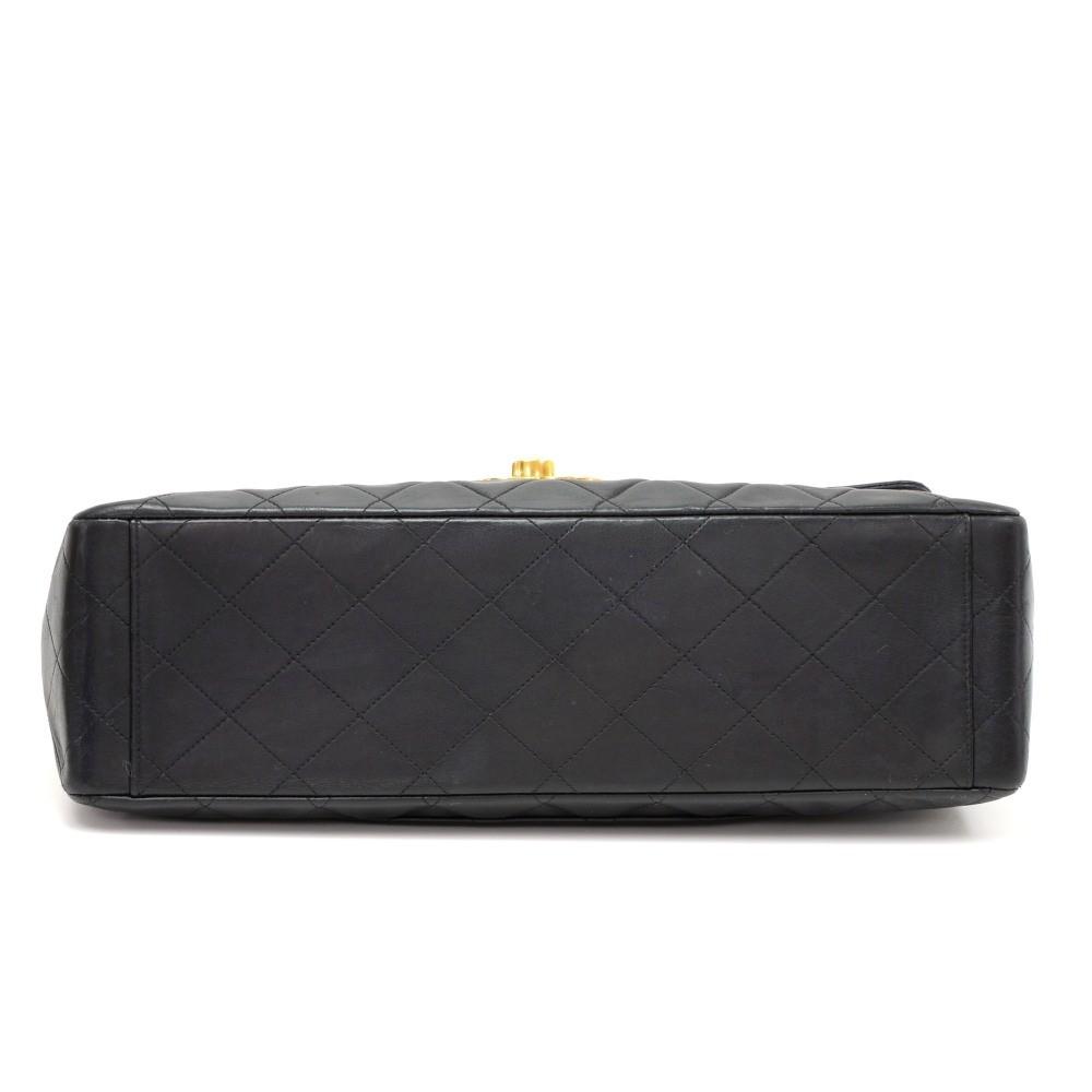 13" maxi quilted lambskin leather shoulder bag