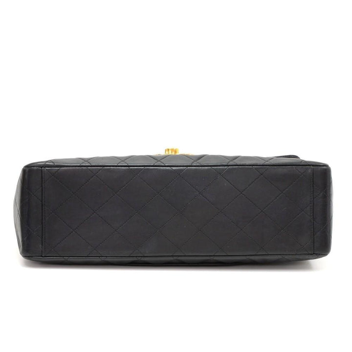 13" maxi quilted lambskin leather shoulder bag