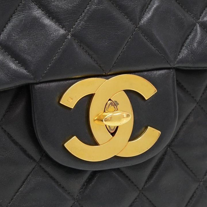 13" maxi quilted lambskin leather shoulder bag