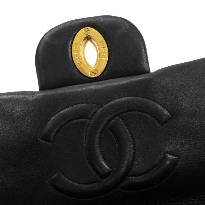 13" maxi quilted lambskin leather shoulder bag
