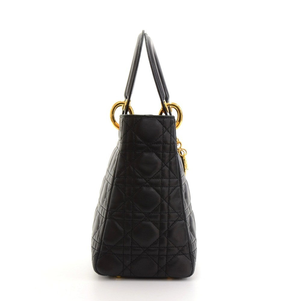 lady dior cannage quilt leather medium bag