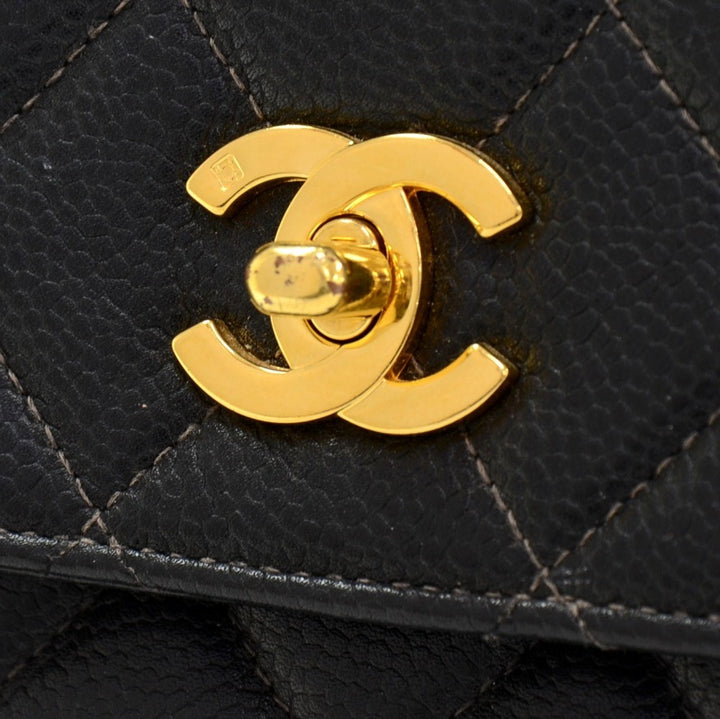 caviar leather tote bag