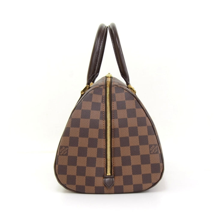 ribera mm damier ebene canvas handbag