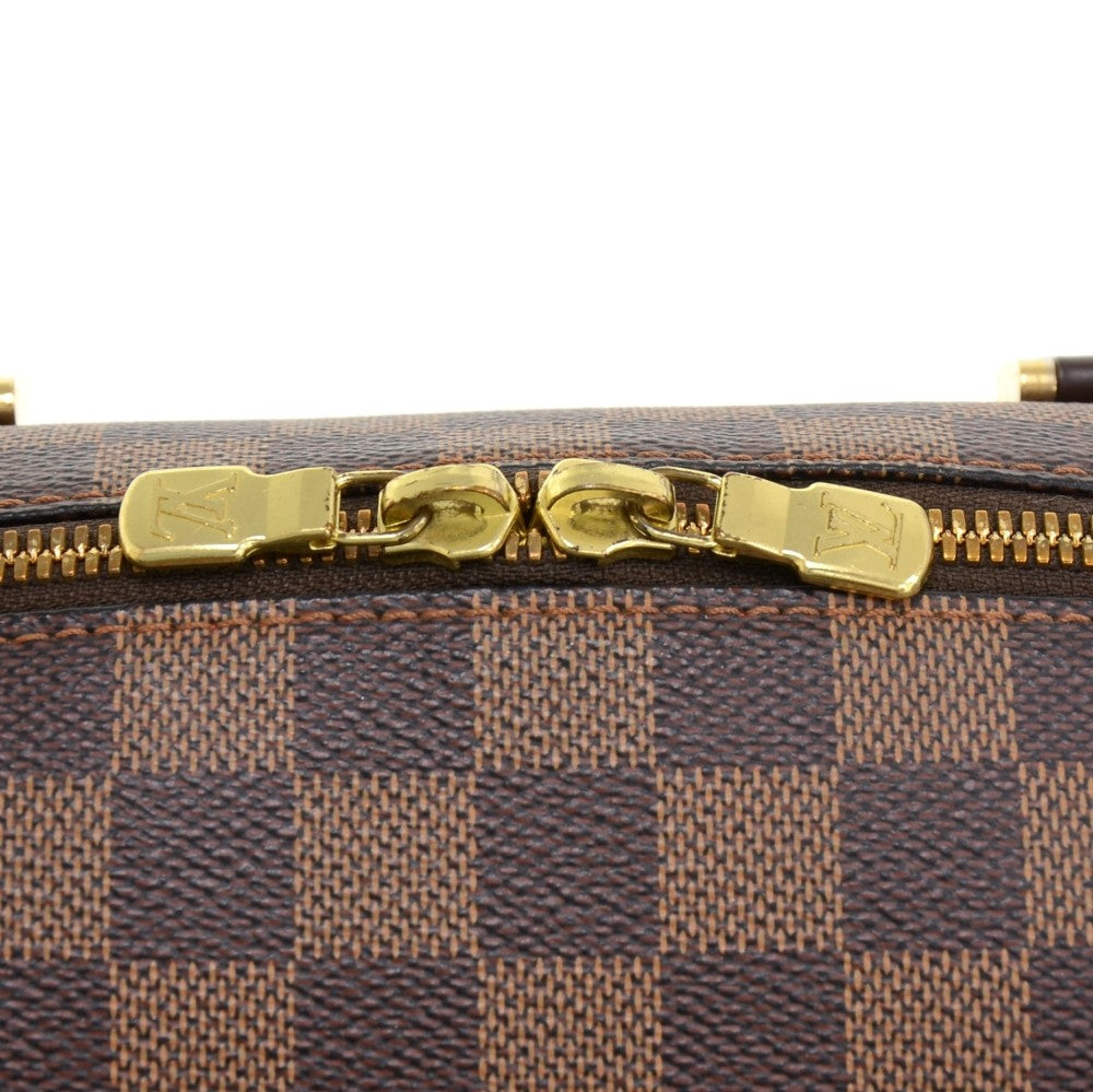 ribera mm damier ebene canvas handbag