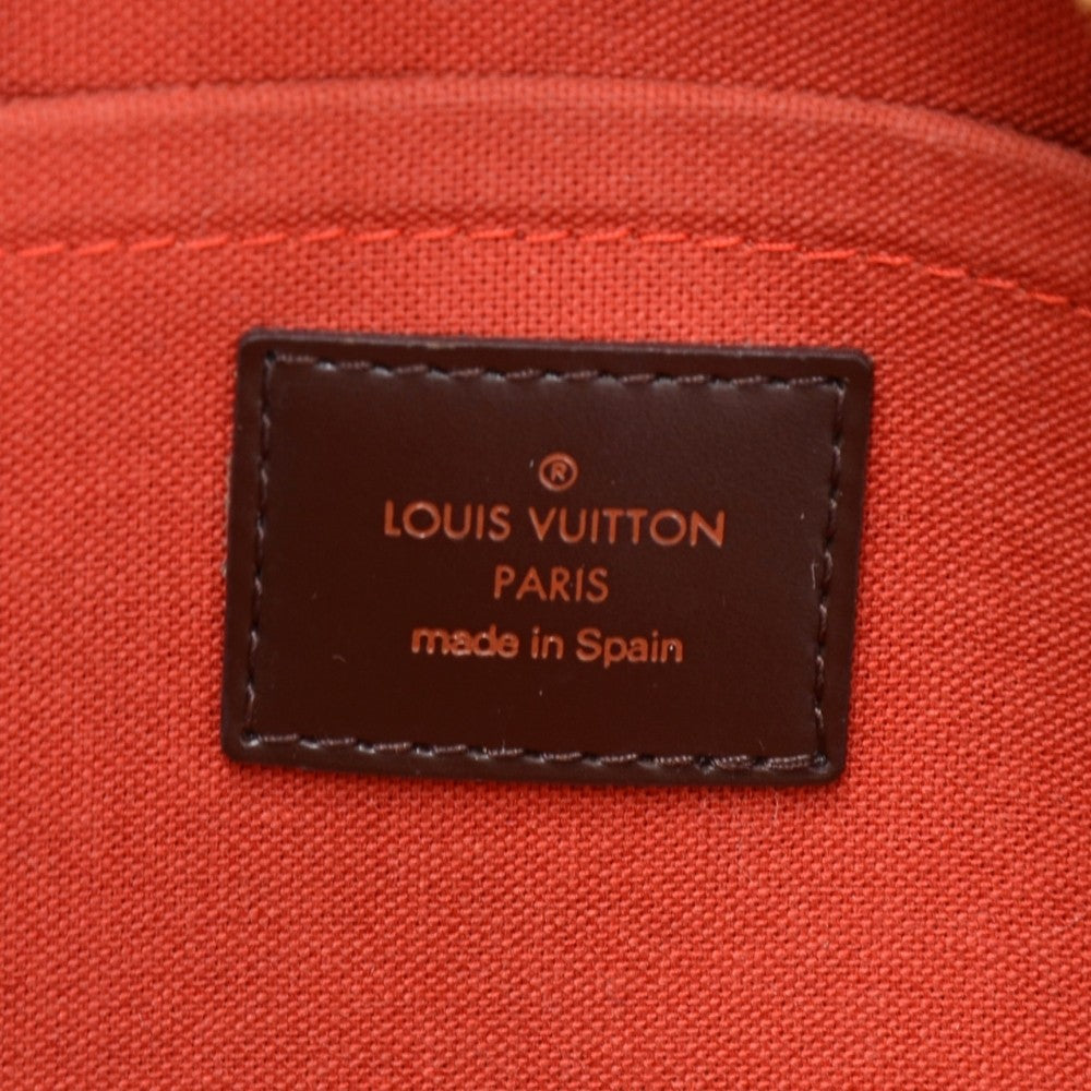 ribera mm damier ebene canvas handbag