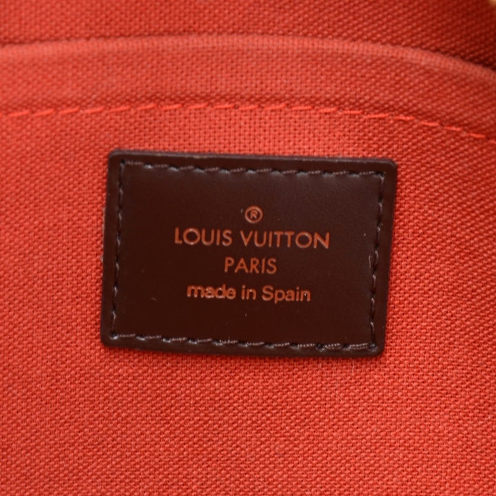 ribera mm damier ebene canvas handbag