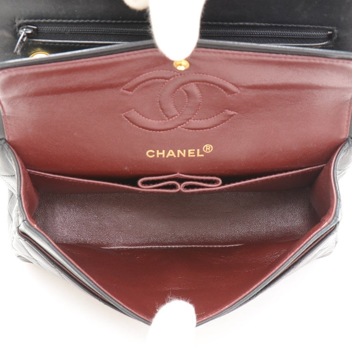 9" double flap shoulder bag