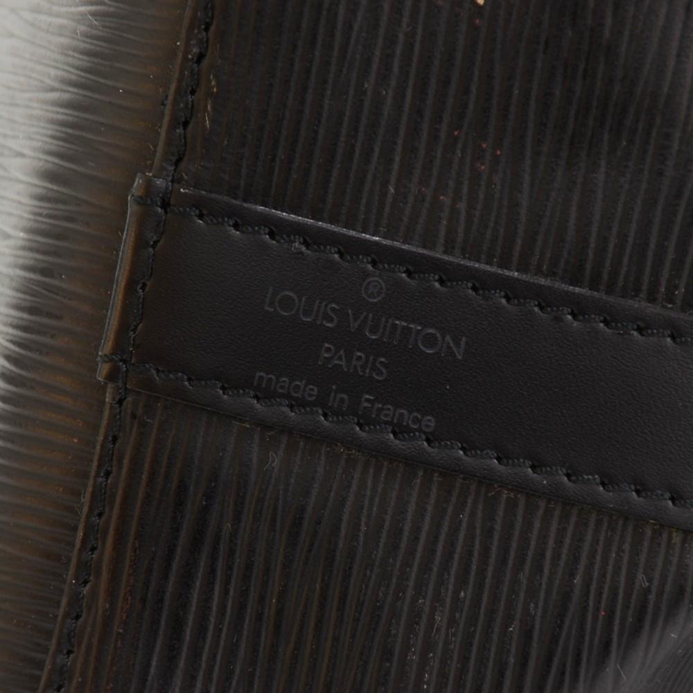 petit noe black epi leather bag