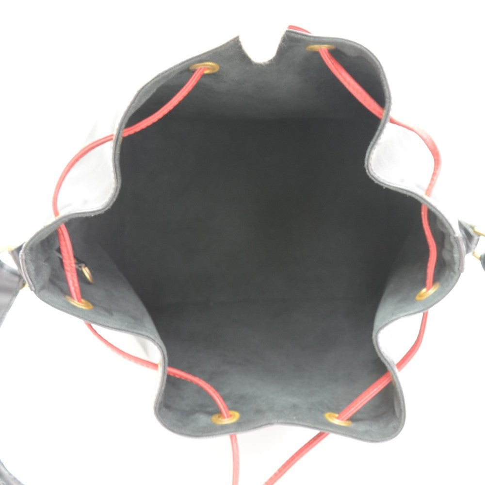 petit noe black epi leather bag