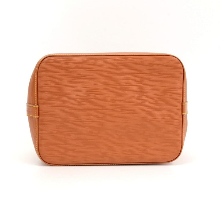 petit noe orange epi leather bag