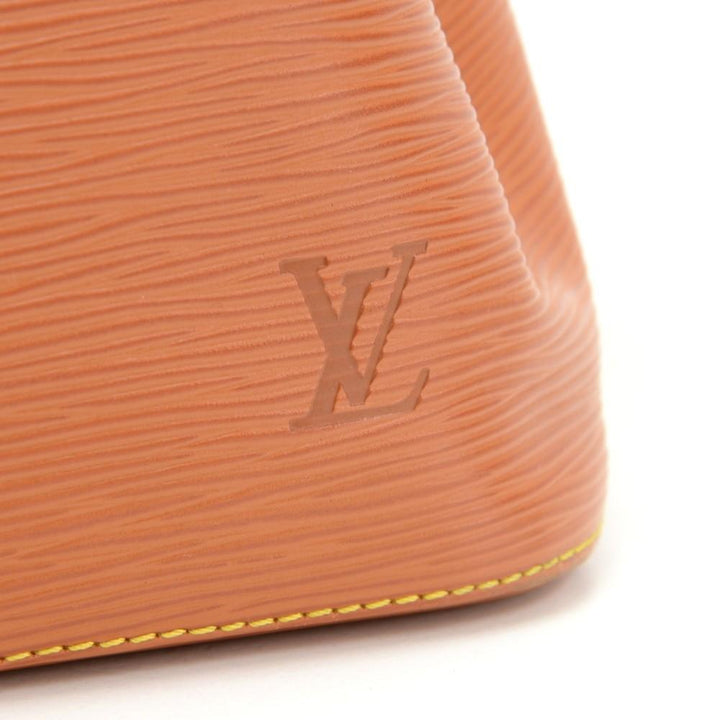 petit noe orange epi leather bag