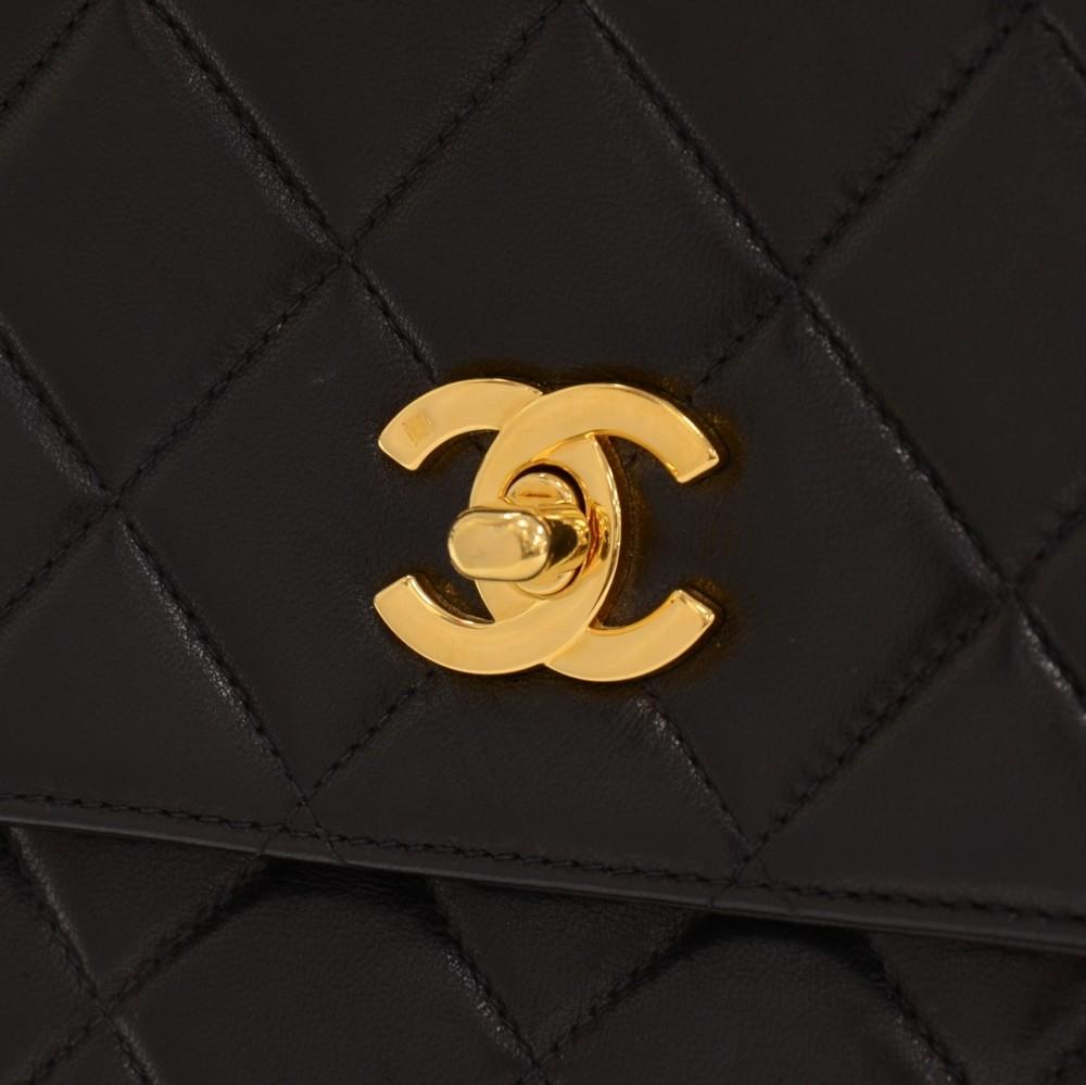 quilted lambskin leather tote bag
