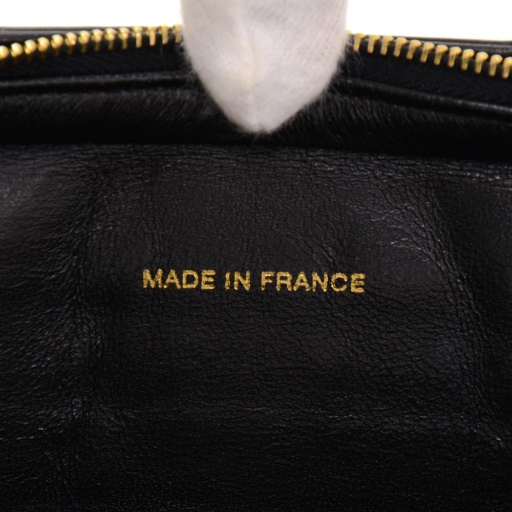 quilted lambskin leather tote bag
