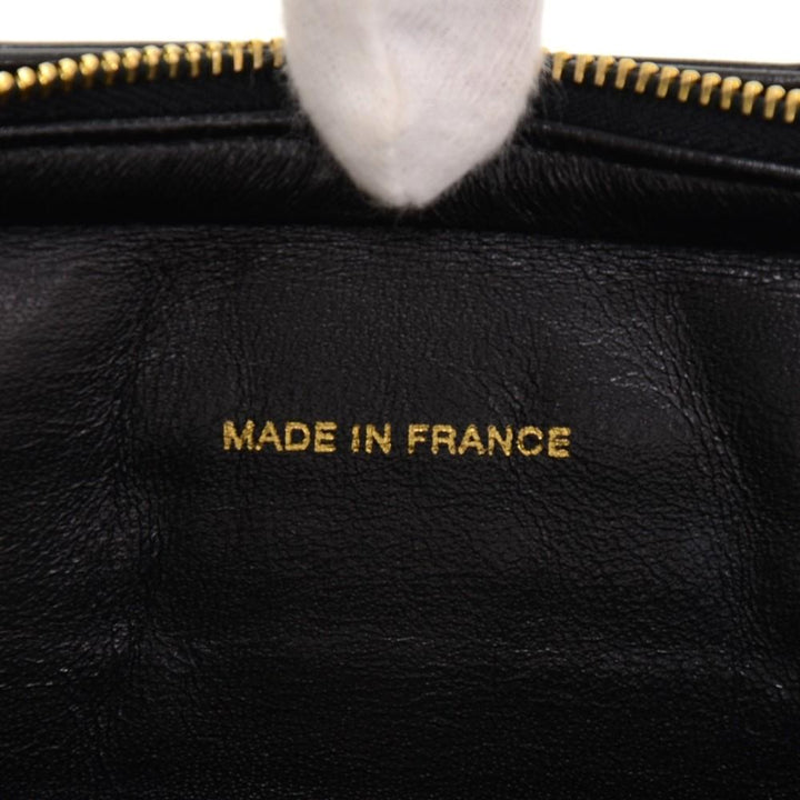 quilted lambskin leather tote bag