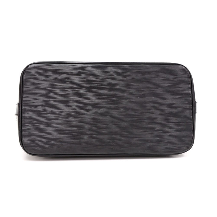 alma pm black epi leather with shoulder strap