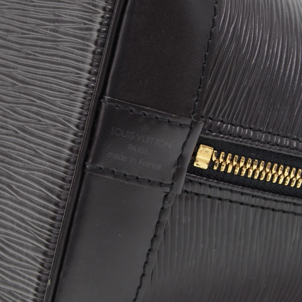 alma pm black epi leather with shoulder strap