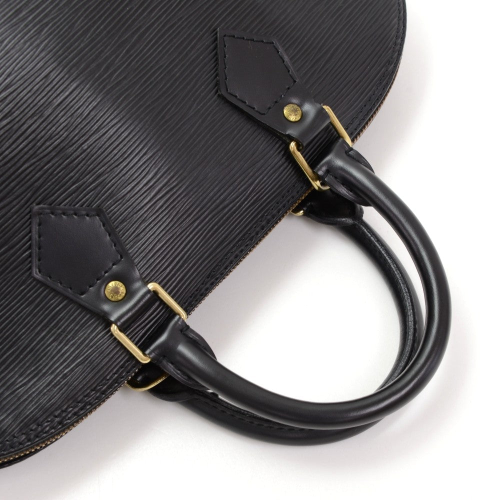 alma pm black epi leather with shoulder strap