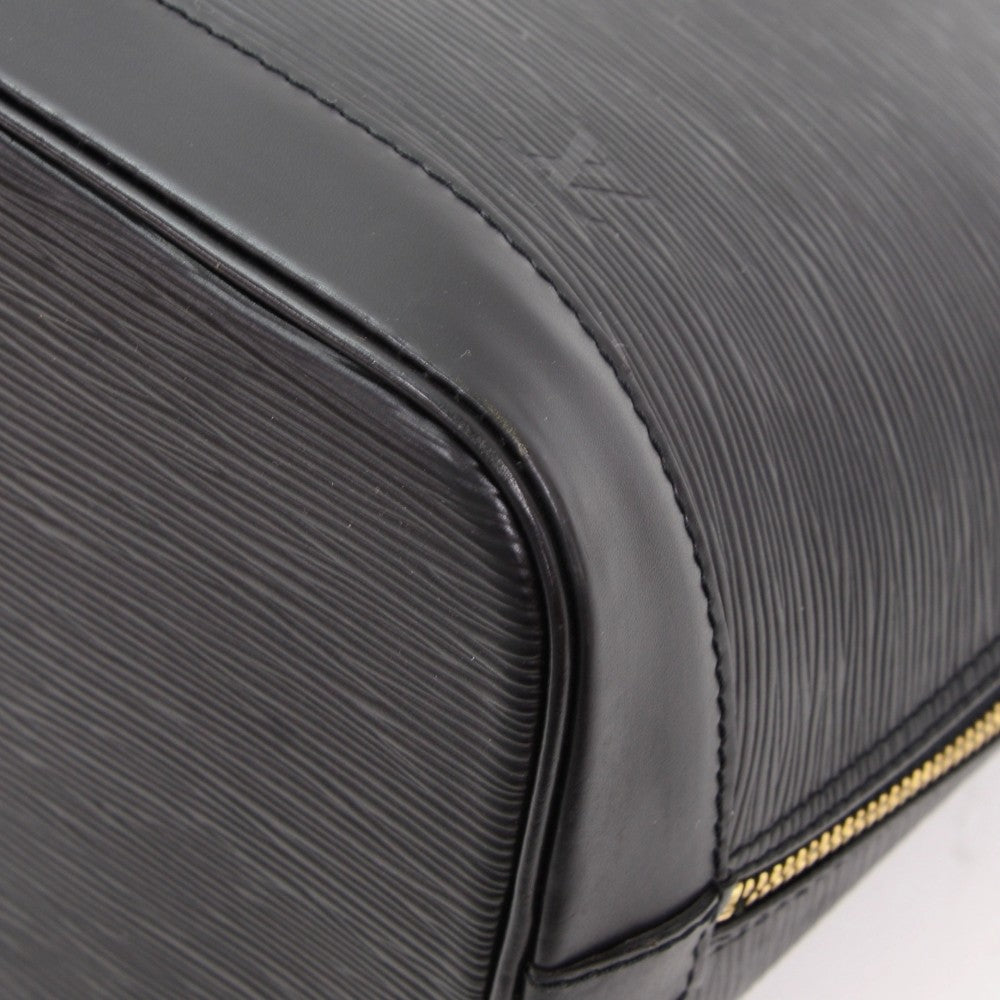 alma pm black epi leather with shoulder strap