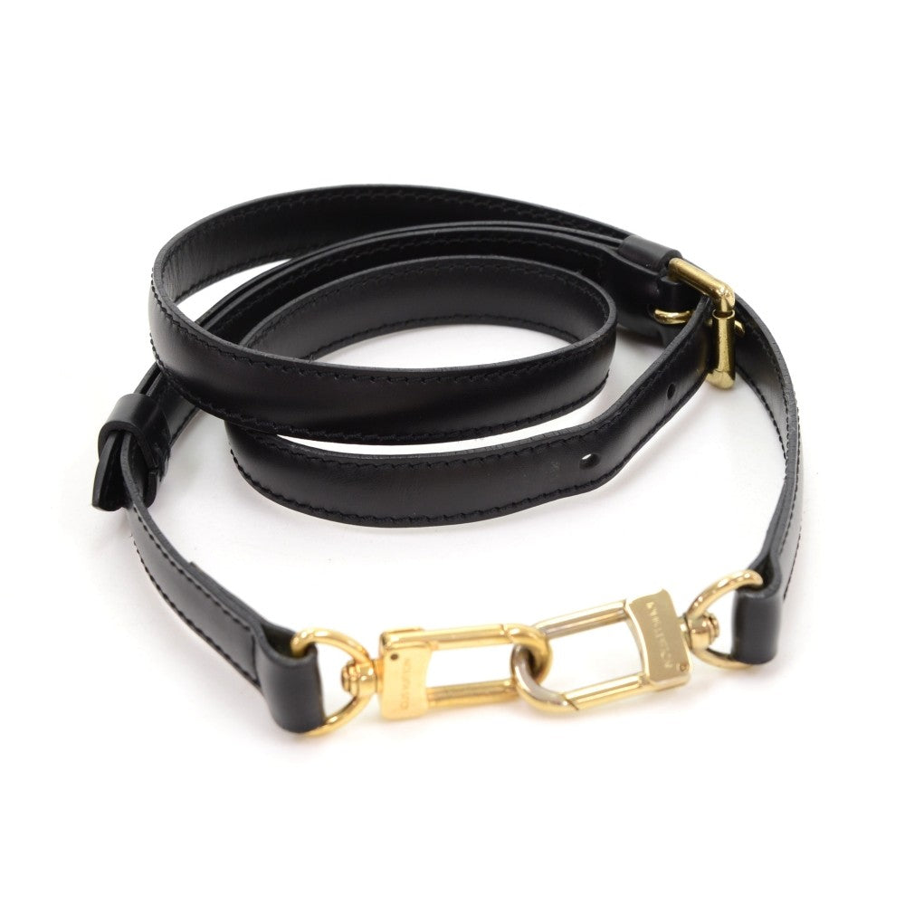 alma pm black epi leather with shoulder strap