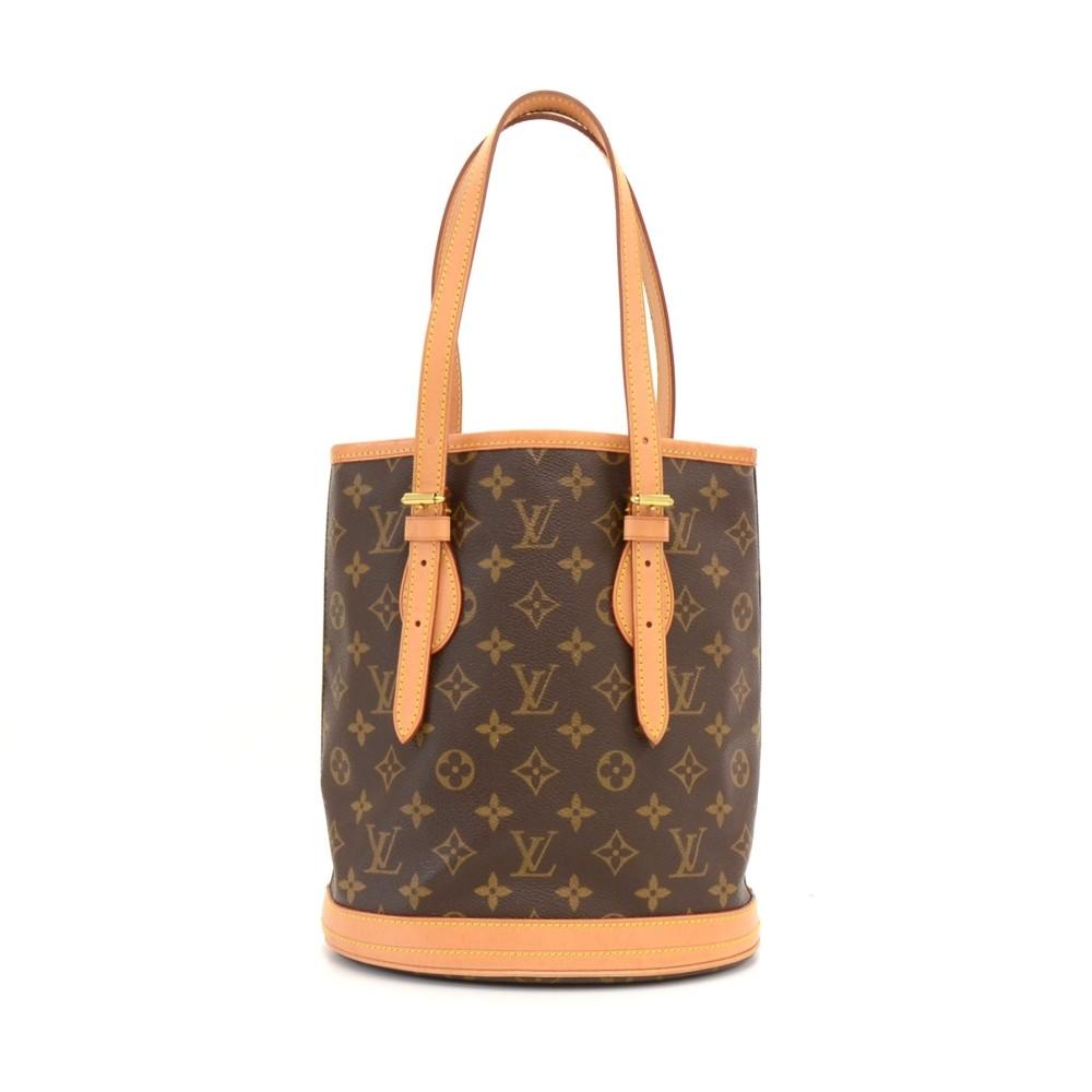 bucket pm monogram canvas shoulder bag