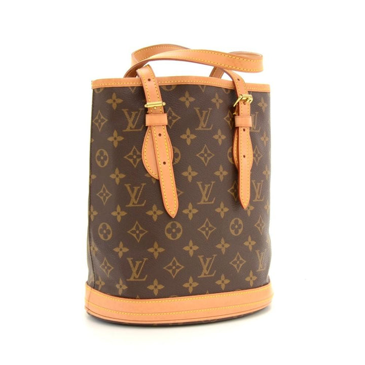 bucket pm monogram canvas shoulder bag