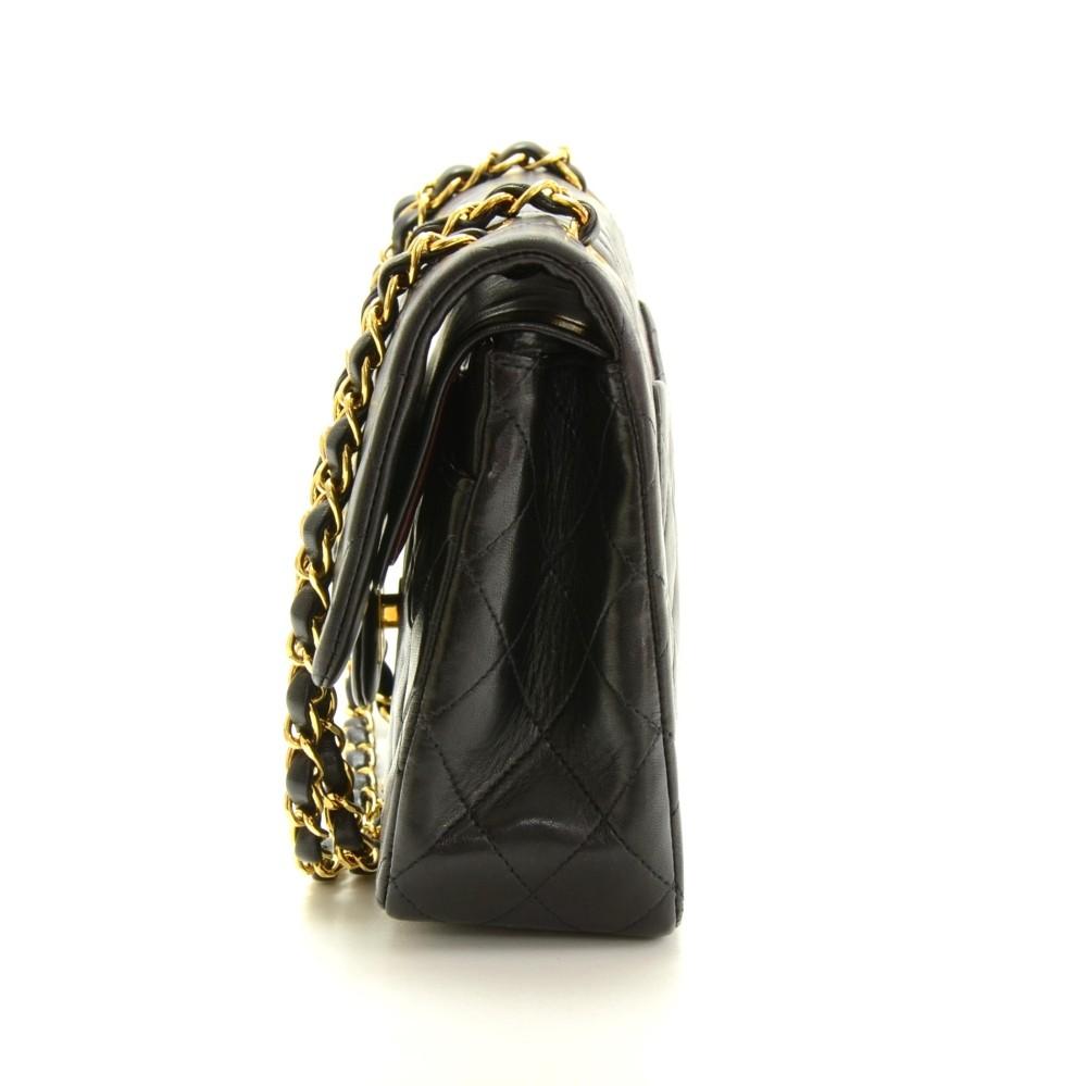10" double flap shoulder bag
