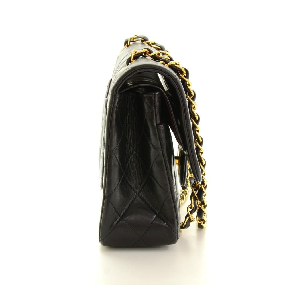 10" double flap shoulder bag